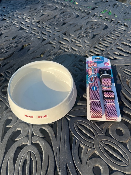 KEITH BRYMER JONES Other - Designer KEITH BRYMER JONES – DOG BOWL and Large Brilliance pink collar & leash